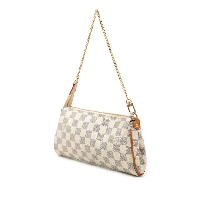 ルイ ヴィトン ダミエ アズール エヴァ ハンドバッグ ショルダーバッグ 2WAY N55214 ホワイト PVC レザー LOUIS VUITTON 【中古】_1