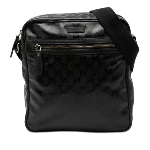 グッチ GGインプリメ 斜め掛け ショルダーバッグ 201448 ブラック PVC レザー レディース GUCCI 【中古】