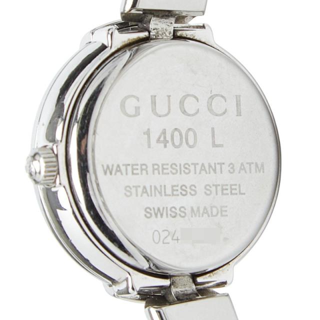 グッチ 腕時計 バングルウォッチ 1400L クオーツ ブラック文字盤 ステンレススチール レディース GUCCI 【中古】_2