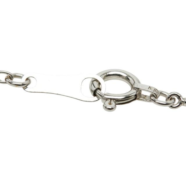 K18WG ホワイトゴールド ダイヤ0.15ct ハート モチーフ ネックレス レディース 中古_4