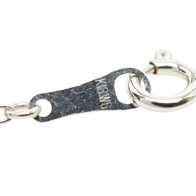 K18WG ホワイトゴールド ダイヤ0.15ct ハート モチーフ ネックレス レディース 中古_6