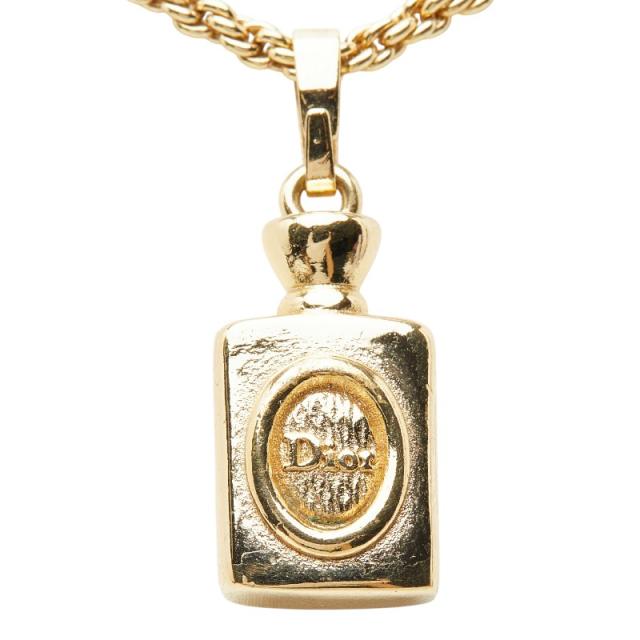 ディオール 香水瓶 モチーフ ロープ チェーン ペンダント ネックレス ゴールド メッキ レディース Dior 【中古】_2