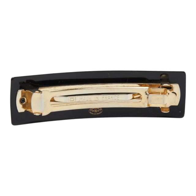 シャネル バレッタ ブラック プラスチック ラインストーン レディース CHANEL 【中古】_1