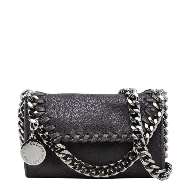 ステラマッカートニー ファラベラ マイクロ チェーン ショルダーバッグ ダークグレー ポリエステル Stella McCartney 【中古】