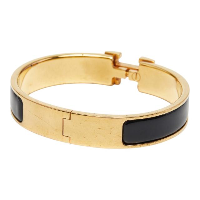 エルメス クリックH PM バングル ゴールド ブラック メッキ レディース HERMES 【中古】_1