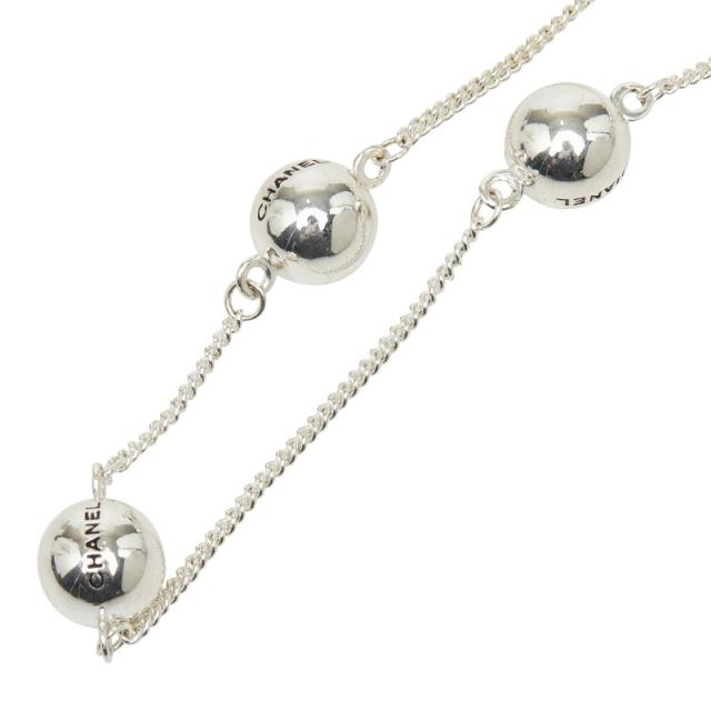 シャネル ロゴ ボール ネックレス シルバー メタル レディース CHANEL 【中古】_2