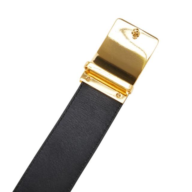シャネル コッコドリーロ クロコ型押し ベルト 105/42 ブラック ゴールド レザー メンズ CHANEL 【中古】_6