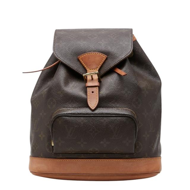 ルイ ヴィトン モノグラム モンスリMM リュック バックパック M51136 ブラウン PVC レザー レディース LOUIS VUITTON 【中古】