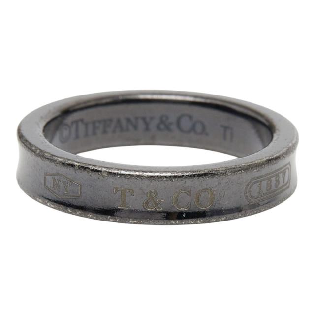 ティファニー 1837 ナロー リング 指輪 ブラック チタン レディース TIFFANY&amp;Co. 【中古】