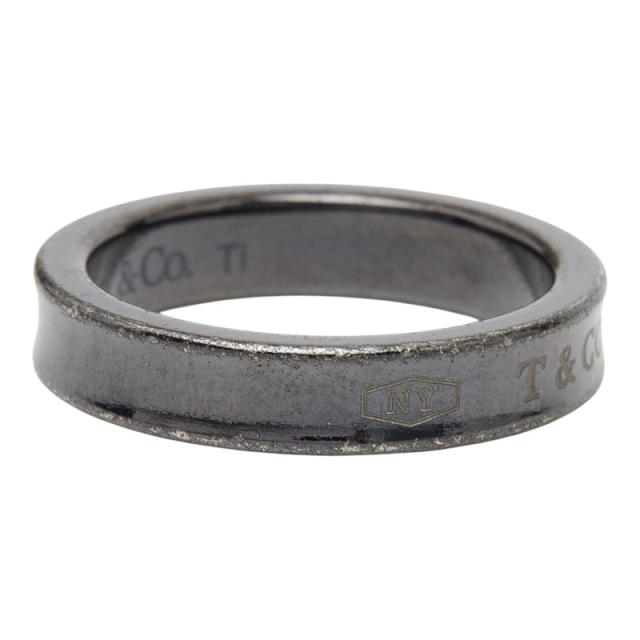 ティファニー 1837 ナロー リング 指輪 ブラック チタン レディース TIFFANY&Co. 【中古】_4