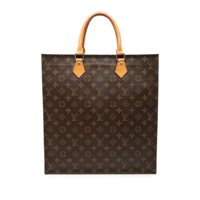 ルイ ヴィトン モノグラム サックプラ ハンドバッグ トートバッグ M51140 ブラウン PVC レザー レディース LOUIS VUITTON 【中古】