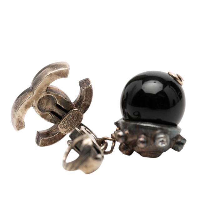 シャネル イヤリング 05C刻印 シルバー ブラック メタル ラインストーン レディース CHANEL 【中古】_2