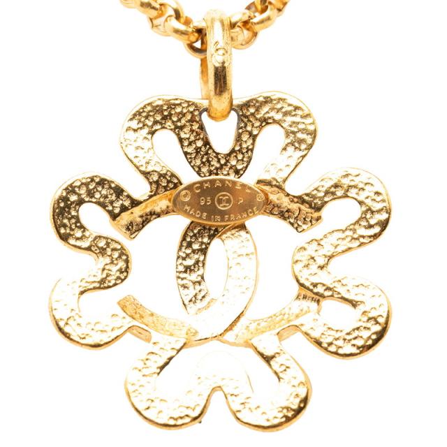 シャネル ココマーク クローバーモチーフ チェーン ペンダント ネックレス ゴールド メッキ レディース CHANEL 【中古】_2