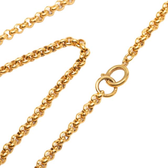 シャネル ココマーク クローバーモチーフ チェーン ペンダント ネックレス ゴールド メッキ レディース CHANEL 【中古】_4