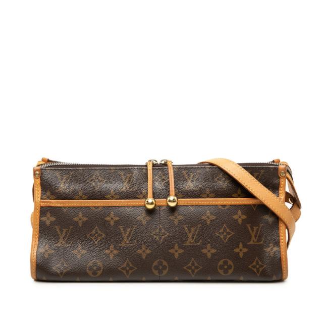 ルイ ヴィトン モノグラム ポパンクール ロン 斜め掛け ショルダーバッグ M40008 ブラウン PVC レザー LOUIS VUITTON 【中古】