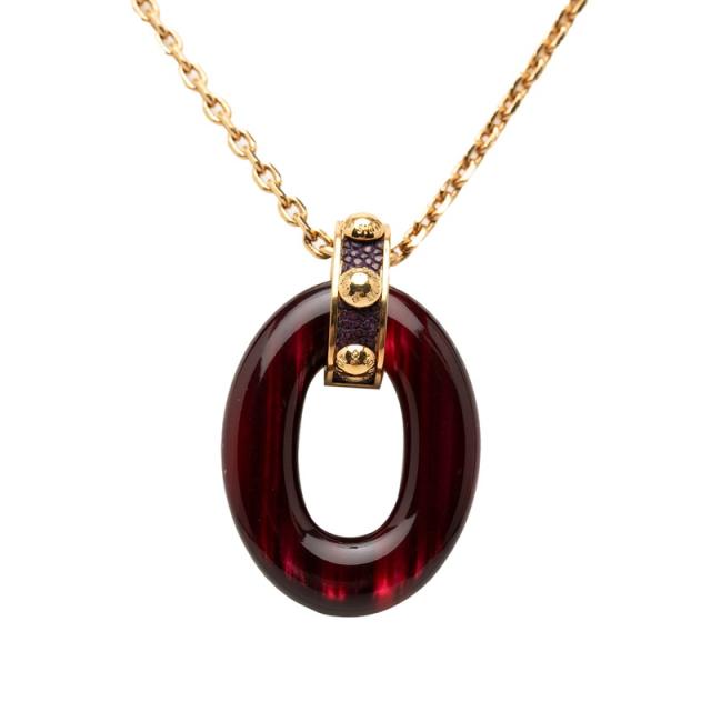 ルイ ヴィトン パンダンティフ ギミアクルー ペンダント ネックレス M66419 ゴールド レッド メッキ レディース LOUIS VUITTON 【中古】