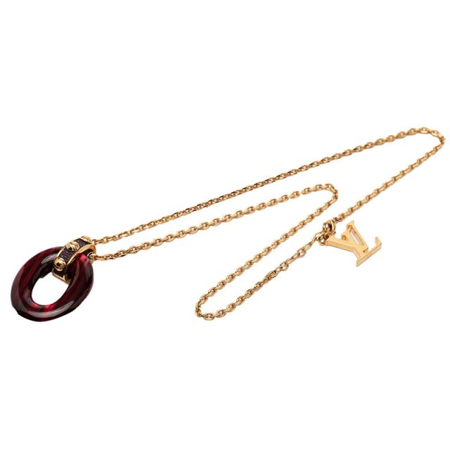 ルイ ヴィトン パンダンティフ ギミアクルー ペンダント ネックレス M66419 ゴールド レッド メッキ レディース LOUIS VUITTON 【中古】_2