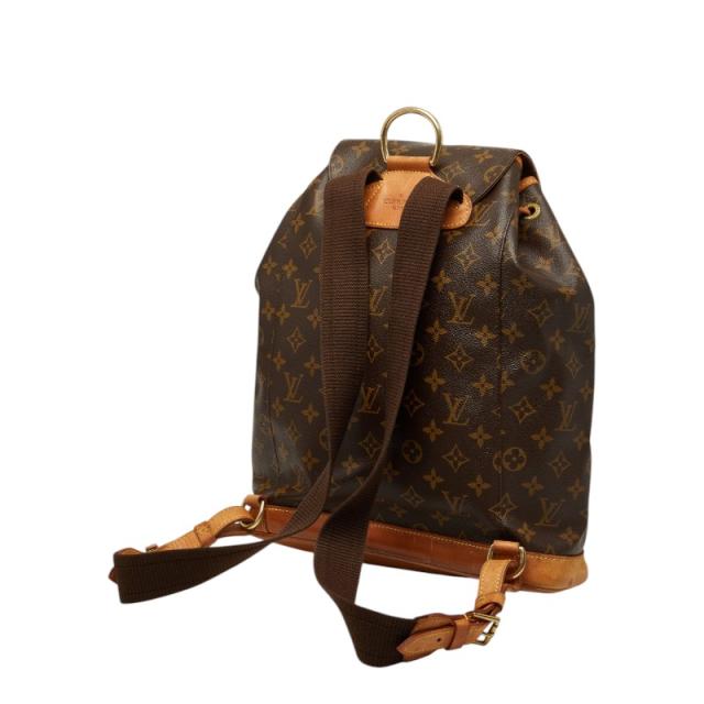 ルイ ヴィトン モノグラム モンスリGM リュック バックパック M51135 ブラウン PVC レザー レディース LOUIS VUITTON 【中古】_1