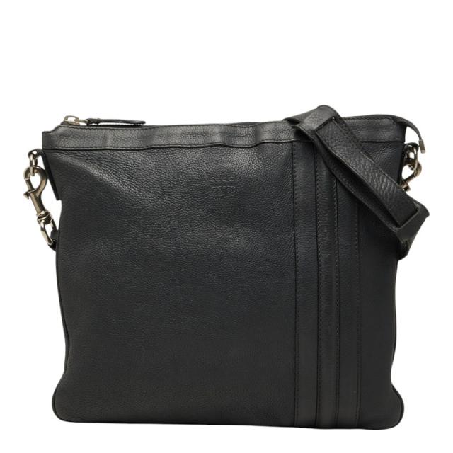 グッチ 斜め掛け ショルダーバッグ 233329 グレー レザー レディース GUCCI 【中古】