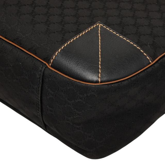 セリーヌ マカダム ハンドバッグ ブラック キャンバス レザー レディース CELINE 【中古】_3