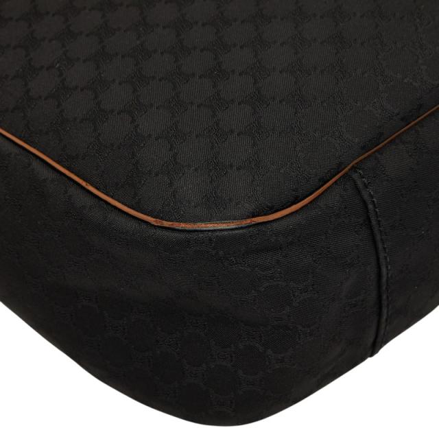 セリーヌ マカダム ハンドバッグ ブラック キャンバス レザー レディース CELINE 【中古】_6