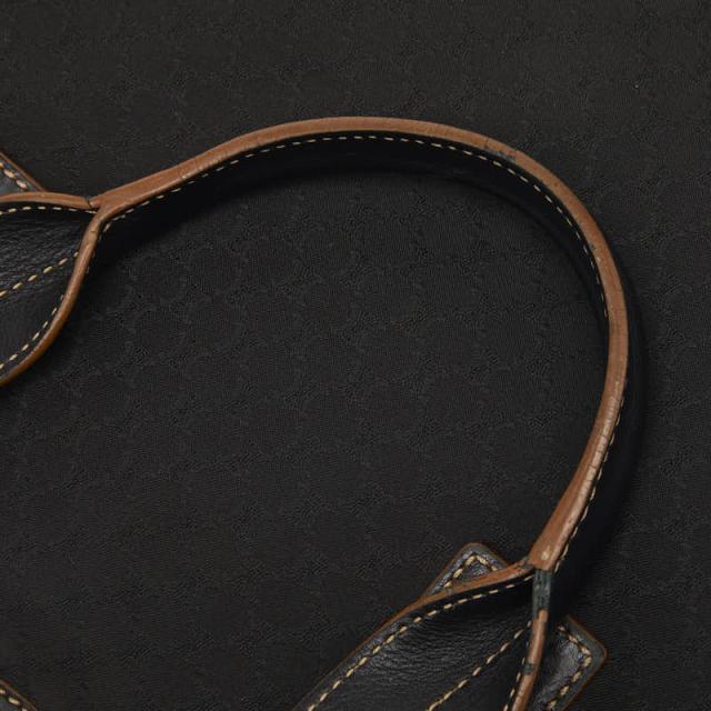 セリーヌ マカダム ハンドバッグ ブラック キャンバス レザー レディース CELINE 【中古】_8