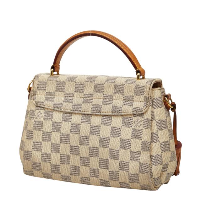 ルイ ヴィトン ダミエ アズール クロワゼット ハンドバッグ ショルダーバッグ 2WAY N41581 ホワイト PVC レザー LOUIS VUITTON 【中古】_1