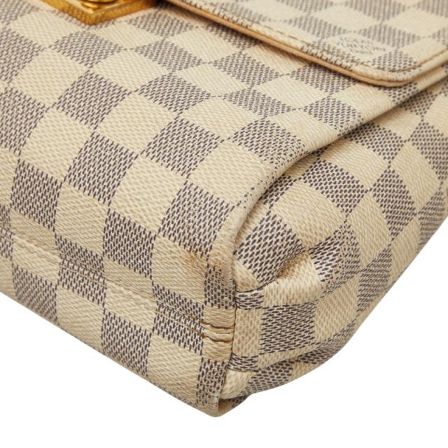 ルイ ヴィトン ダミエ アズール クロワゼット ハンドバッグ ショルダーバッグ 2WAY N41581 ホワイト PVC レザー LOUIS VUITTON 【中古】_3