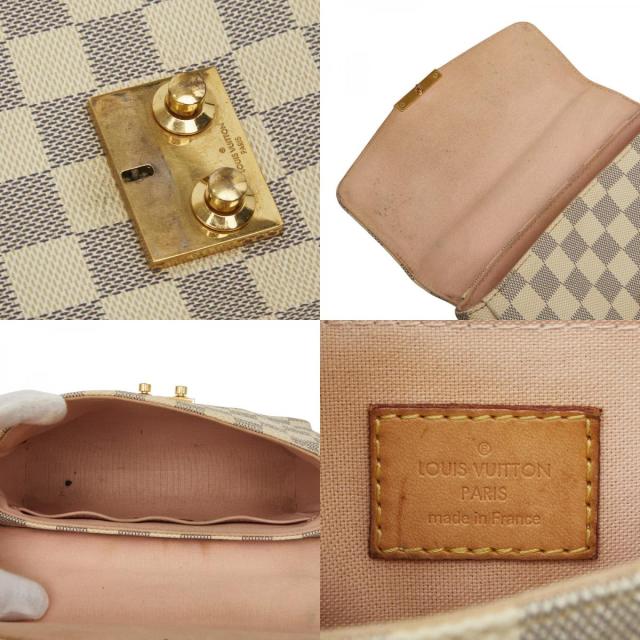 ルイ ヴィトン ダミエ アズール クロワゼット ハンドバッグ ショルダーバッグ 2WAY N41581 ホワイト PVC レザー LOUIS VUITTON 【中古】_8