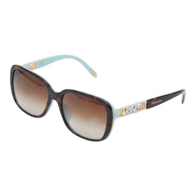 ティファニー ビジュー バタフライ サングラス TF4120-B-F ティファニーブルー プラスチック ラインストーン TIFFANY&Co. 【中古】