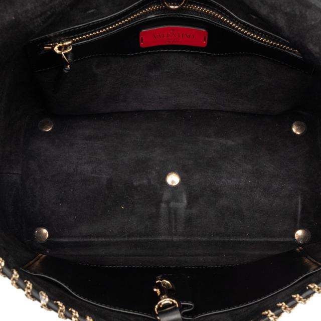 ヴァレンチノ ガラバーニ デミルーン スタッズ ハンドバッグ ショルダーバッグ 2WAY ブラック レザー レディース Valentino 【中古】_3