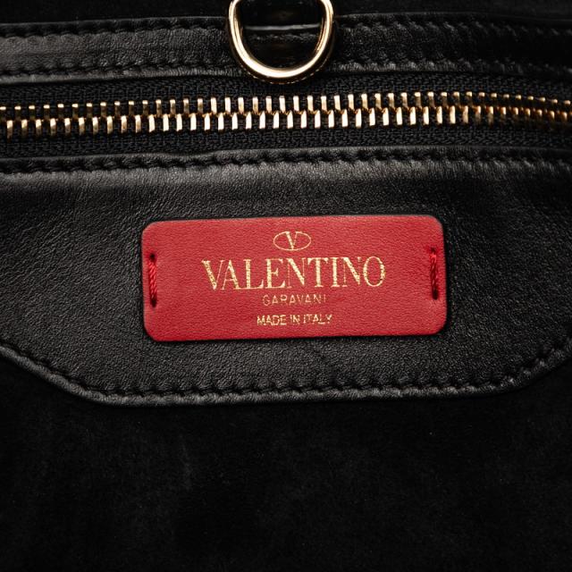 ヴァレンチノ ガラバーニ デミルーン スタッズ ハンドバッグ ショルダーバッグ 2WAY ブラック レザー レディース Valentino 【中古】_4