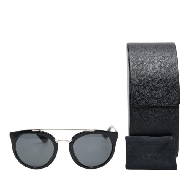 プラダ ダブルブリッジ サングラス SPR23S-F ブラック プラスチック メタル レディース PRADA 【中古】_9
