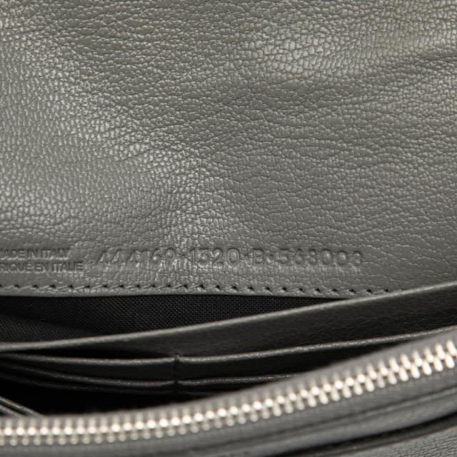 バレンシアガ クラシック メタリック エッジ チェーン ウォレット ショルダー 444169 グレー レザー レディース BALENCIAGA 【中古】_5