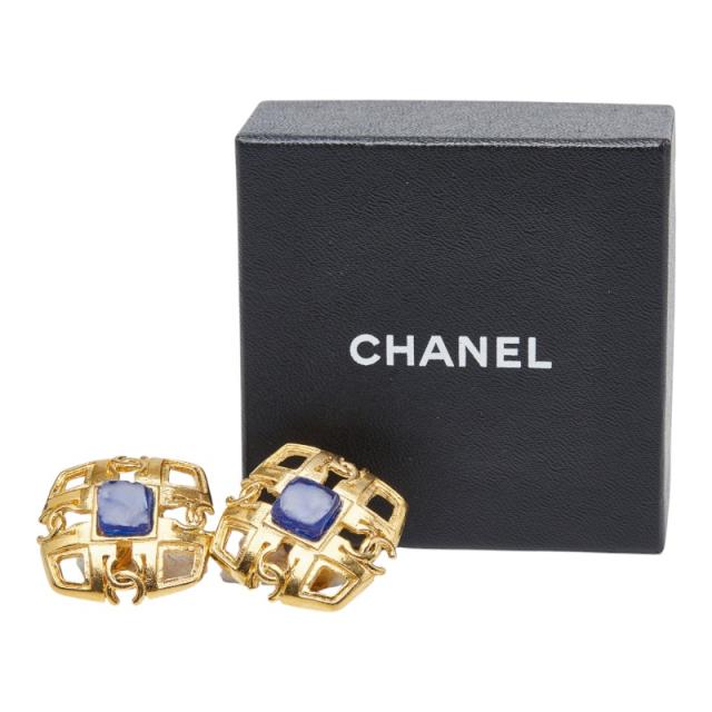 シャネル ヴィンテージ ココマーク カラーストーン イヤリング ゴールド メッキ レディース CHANEL 【中古】_4