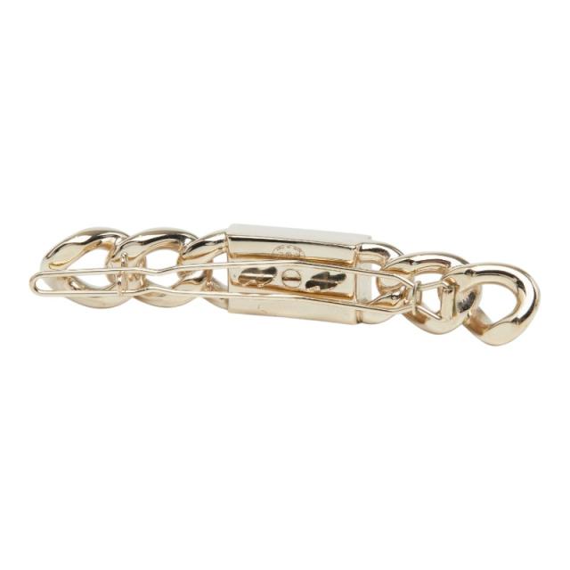シャネル ココマーク チェーン モチーフ バレッタ ゴールド メッキ ラインストーン レディース CHANEL 【中古】_1