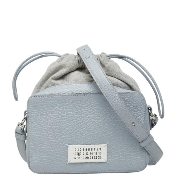 マルタンマルジェラ 5AC ミディアム ショルダーバッグ カメラバッグ SB1WG0018 P4348 ライトブルー レザー MARTIN MARGIELA 【中古】
