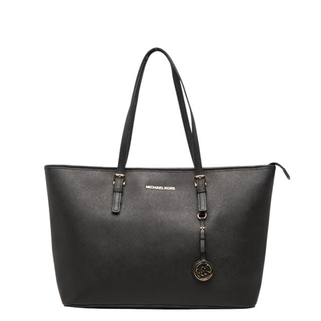マイケル教科課程 トートバッグ 黒いこと なめし革 レディース Michael Kors 【中古】
