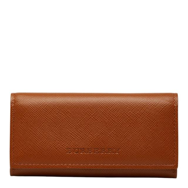 バーバリー ノバチェック 4連 キーケース ブラウン レザー レディース BURBERRY 【中古】
