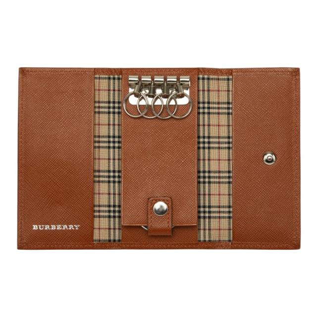 バーバリー ノバチェック 4連 キーケース ブラウン レザー レディース BURBERRY 【中古】_5