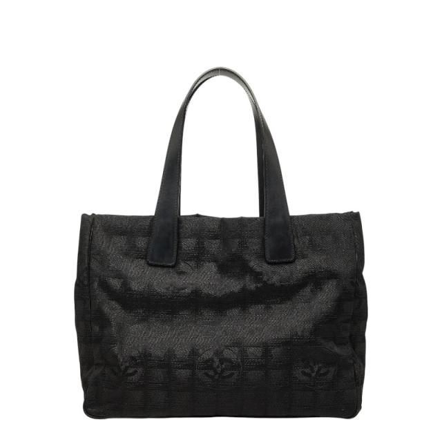 シャネル ココマーク ニュートラベルライン トートMM トートバッグ ハンドバッグ ブラック ナイロン レザー レディース CHANEL 【中古】
