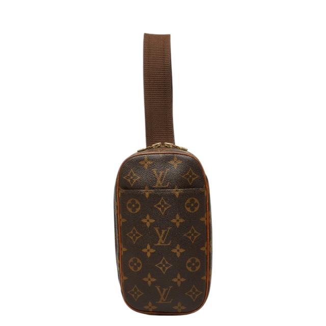 ルイ ヴィトン モノグラム ポシェットガンジュ ボディバッグ ウエストバッグ M51870 ブラウン PVC レザー LOUIS VUITTON 【中古】