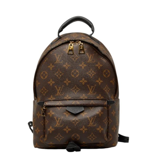 ルイ ヴィトン モノグラム パームスプリングスPM リュック バックパック M41560 ブラウン ブラック PVC レザー LOUIS VUITTON 【中古】