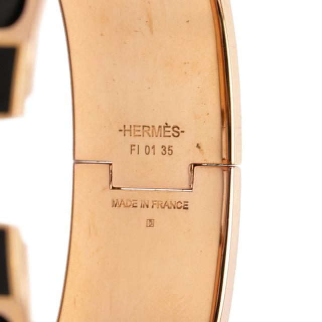 エルメス クリッククラックH PM ブレスレット ゴールド ブラック メッキ エナメル レディース HERMES 【中古】_4