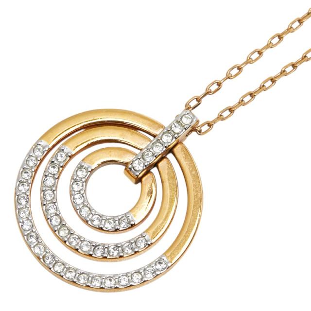 スワロフスキー サークル Circle ペンダント ネックレス ゴールド メッキ ラインストーン レディース SWAROVSKI 【中古】 6,480円