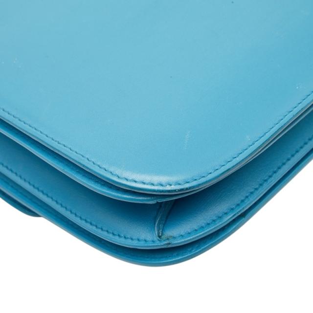 セリーヌ クラシックボックス ミディアム ショルダーバッグ ライトブルー レザー レディース CELINE 【中古】_6