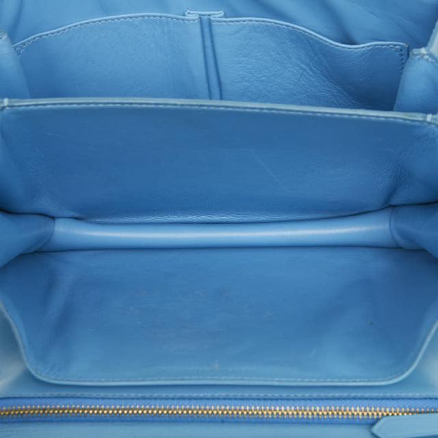 セリーヌ クラシックボックス ミディアム ショルダーバッグ ライトブルー レザー レディース CELINE 【中古】_7