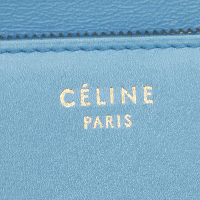 セリーヌ クラシックボックス ミディアム ショルダーバッグ ライトブルー レザー レディース CELINE 【中古】_8