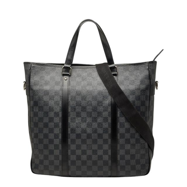 ルイ ヴィトン ダミエ グラフィット タダオ トートバック ショルダーバッグ 2WAY N51192 ブラック グレー メンズ LOUIS VUITTON 【中古】