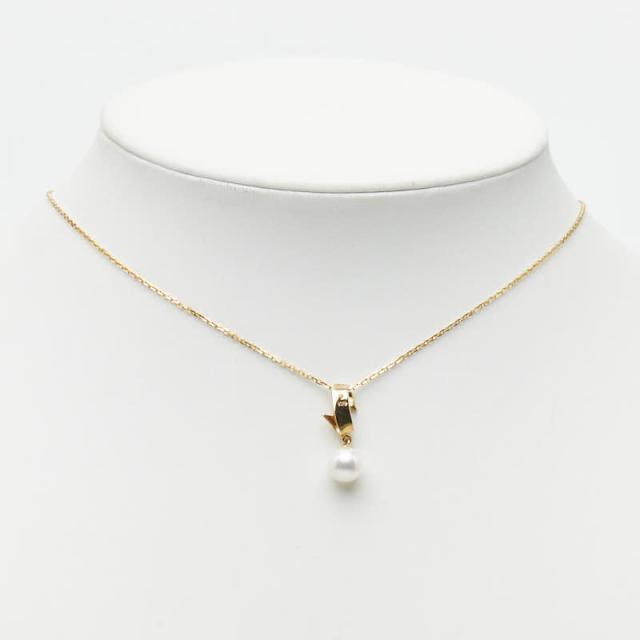 ミキモト 真珠 K18YG イエローゴールド アコヤパール7.1mm ペンダント ネックレス レディース MIKIMOTO 中古_6